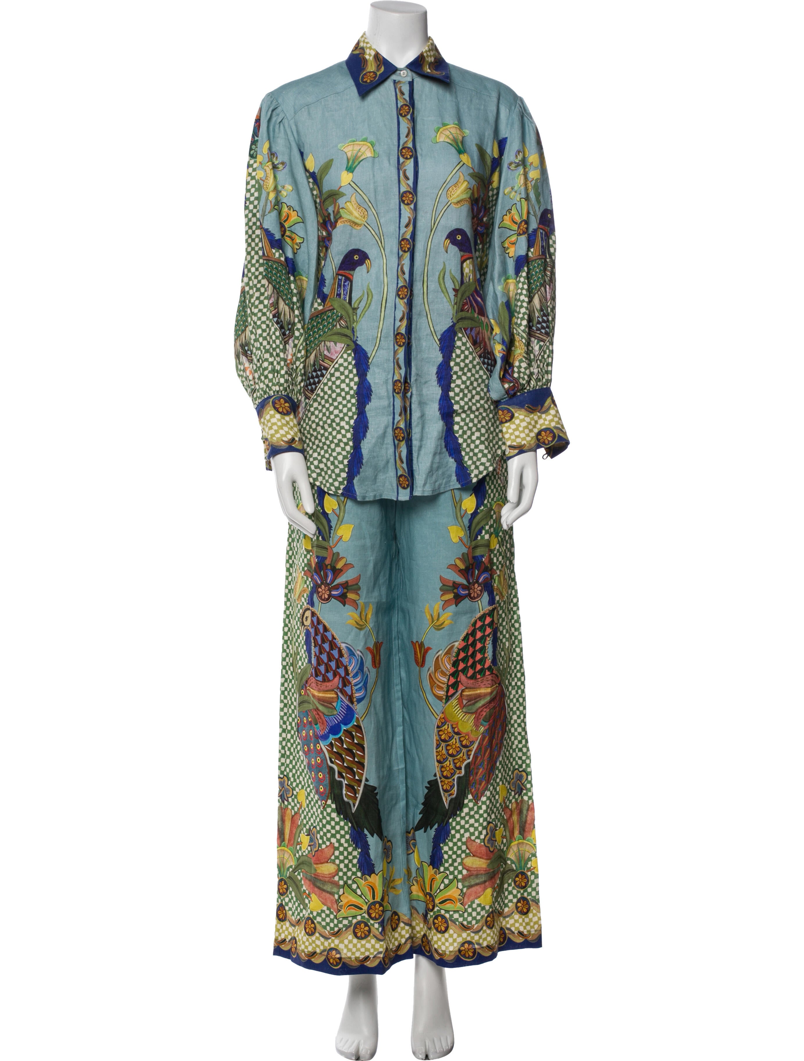 ALÉMAIS Linen Printed Pant Set