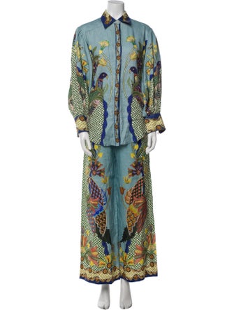 ALÉMAIS Linen Printed Pant Set