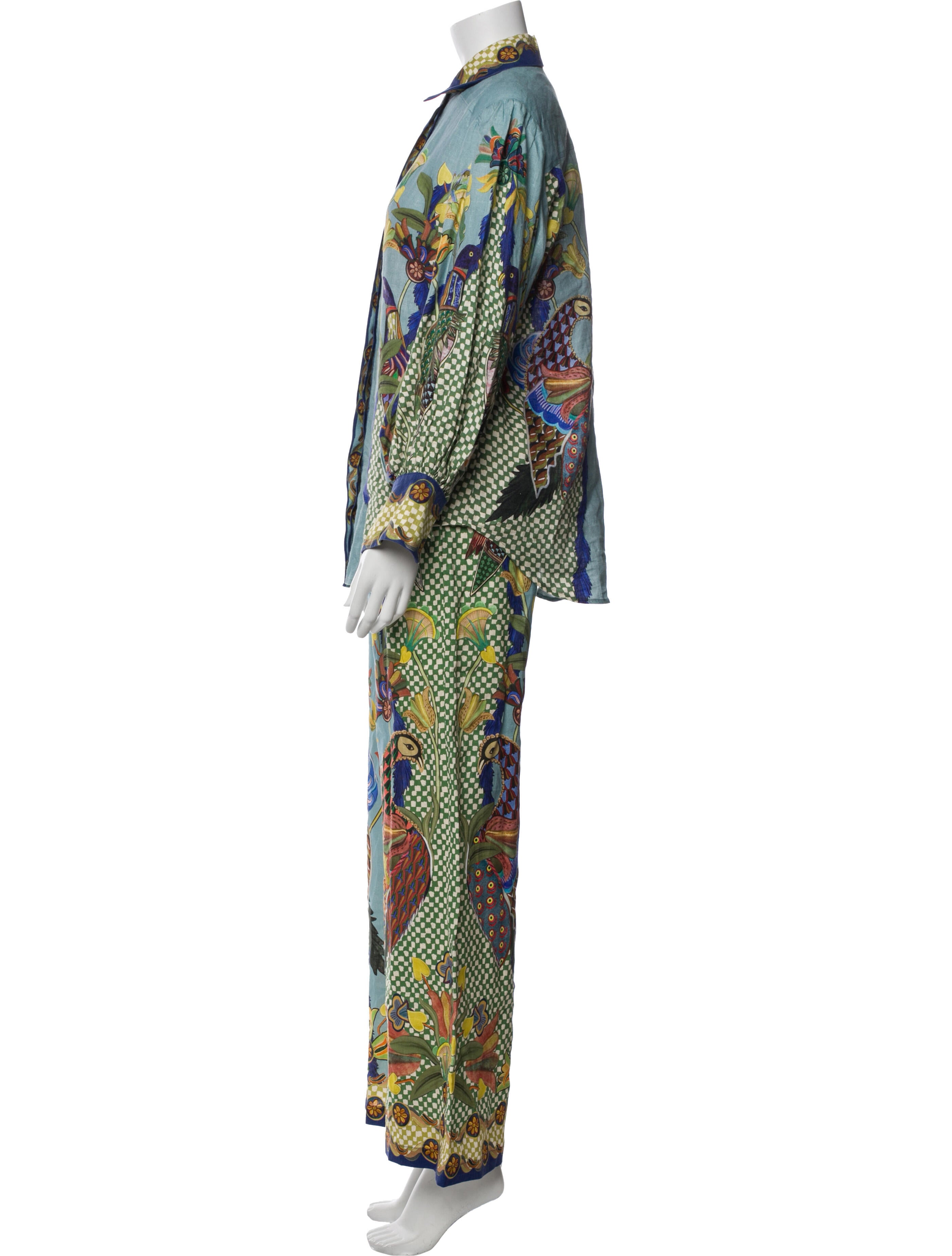 ALÉMAIS Linen Printed Pant Set