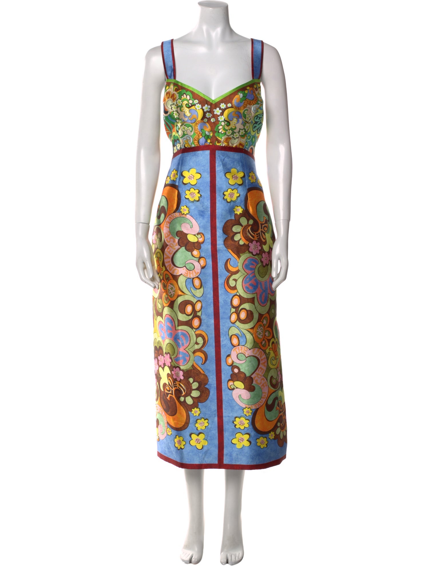 ALÉMAIS Printed Long Dress w/ Tags