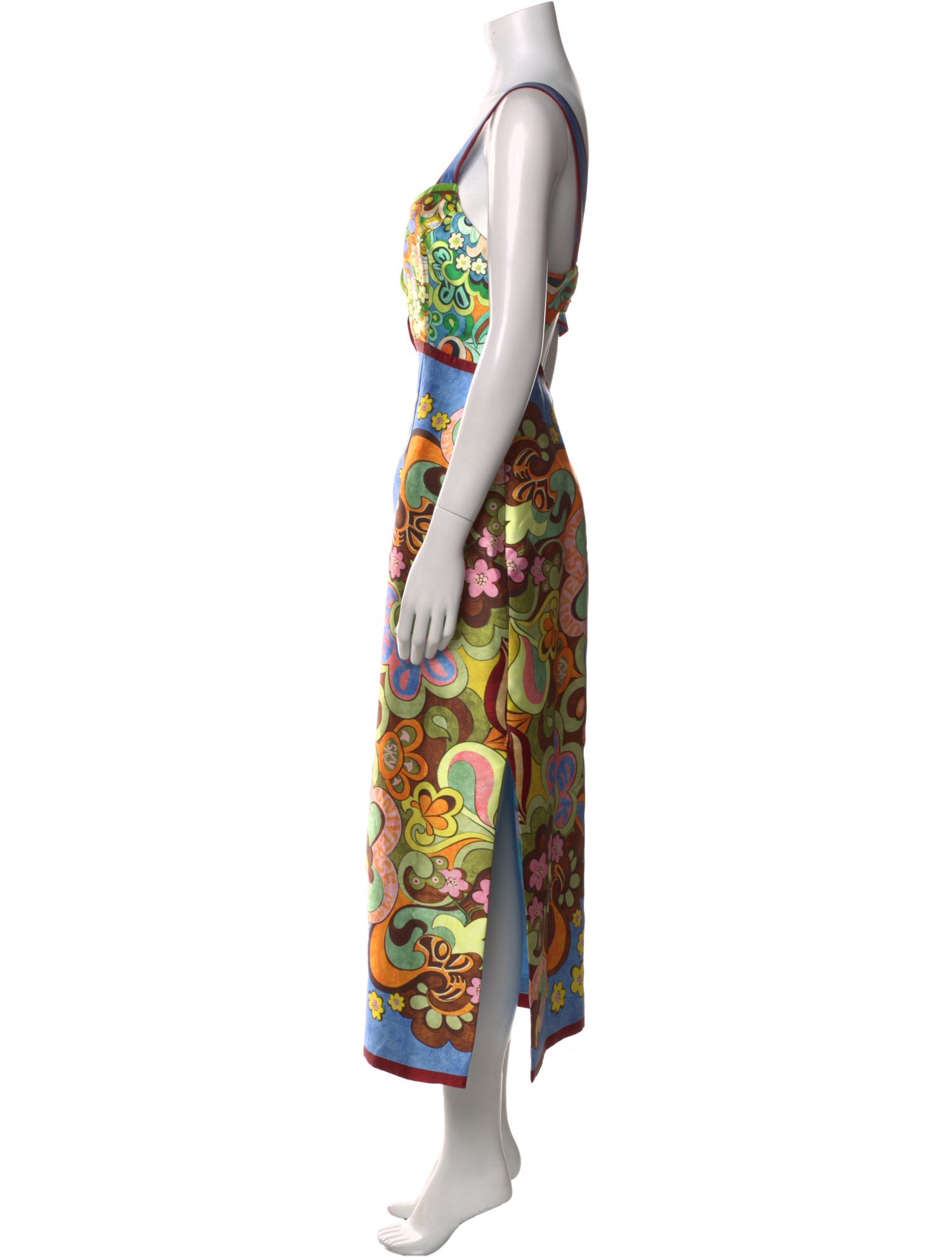 ALÉMAIS Printed Long Dress w/ Tags
