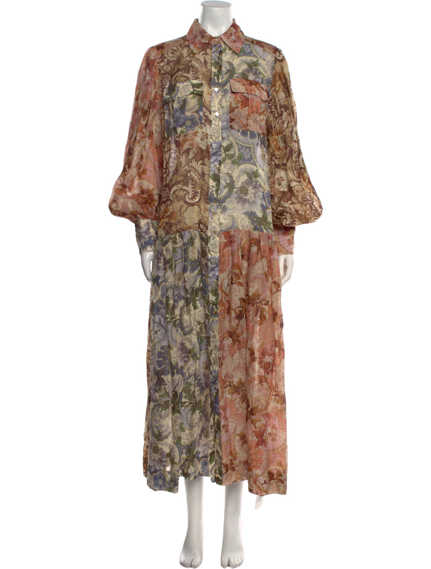 ALÉMAIS Paisley Print Long Dress