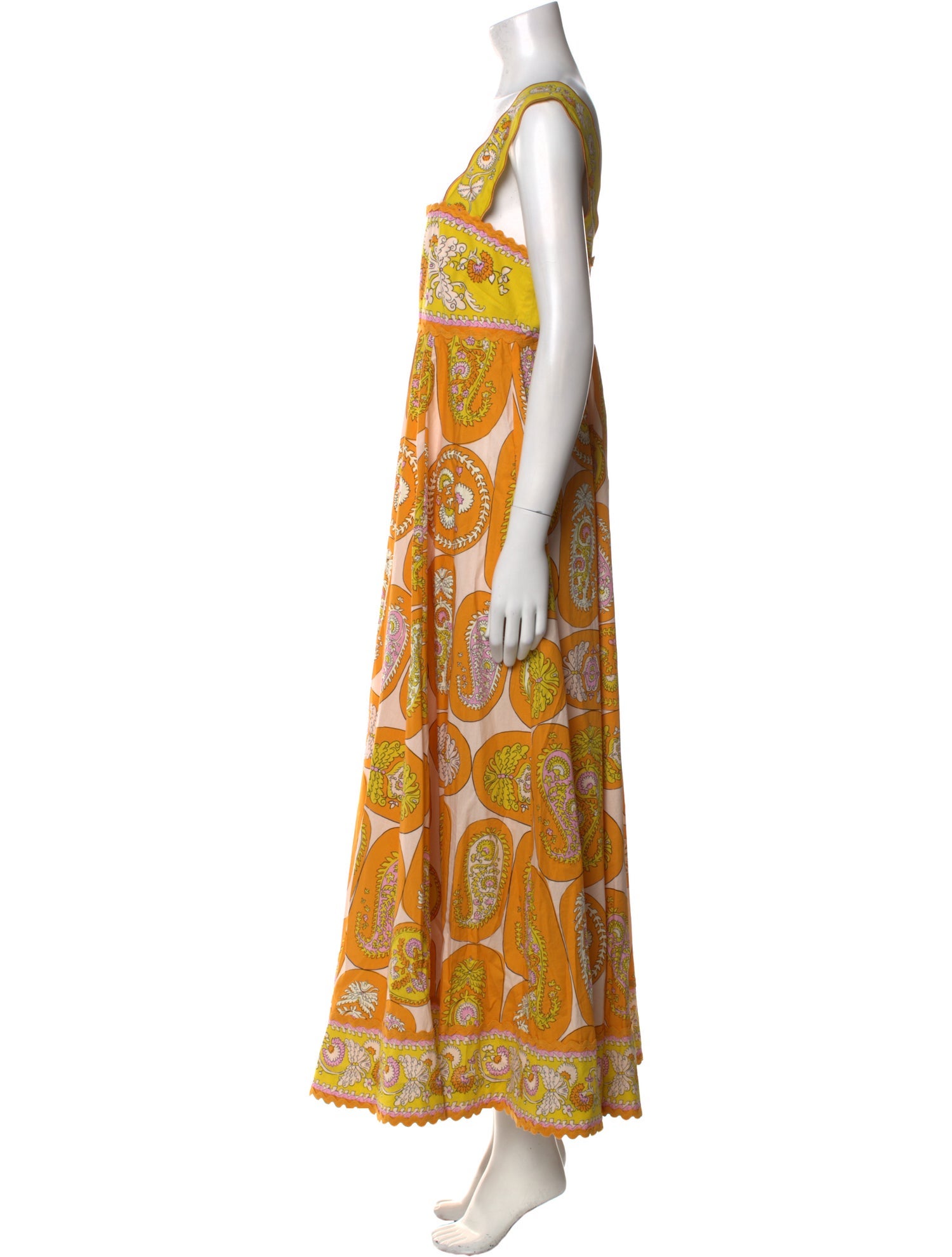 ALÉMAIS Paisley Print Long Dress