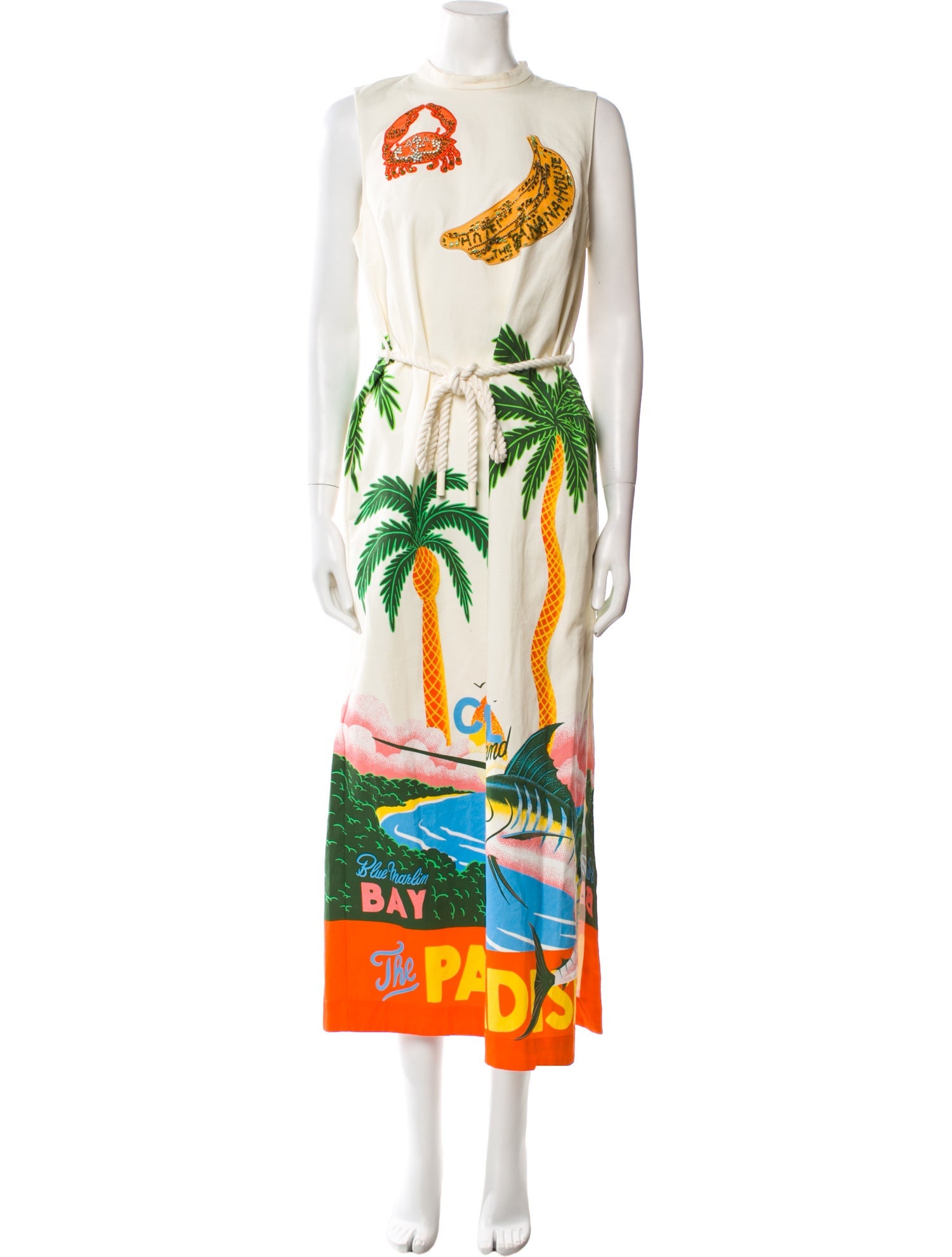 ALÉMAIS Graphic Print Long Dress