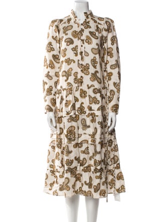 ALÉMAIS Linen Midi Length Dress