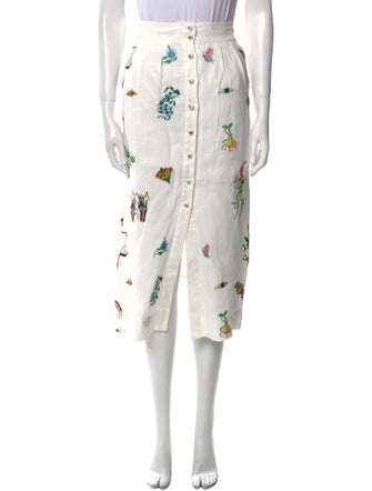 ALÉMAIS Printed Midi Length Skirt