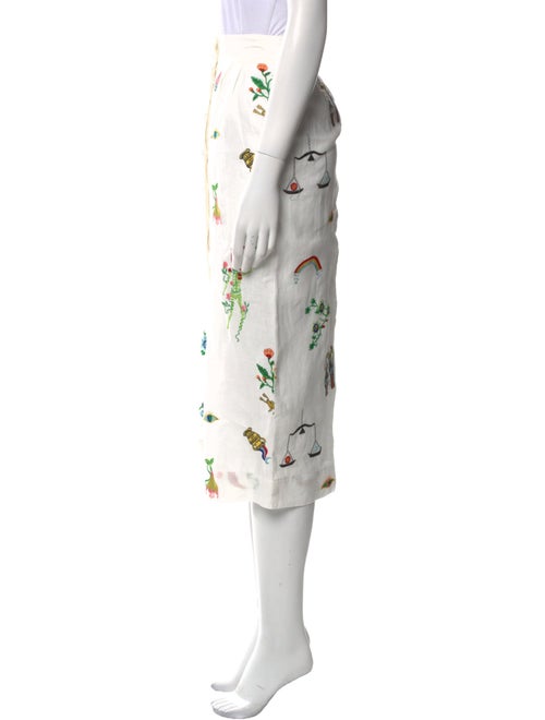 ALÉMAIS Printed Midi Length Skirt