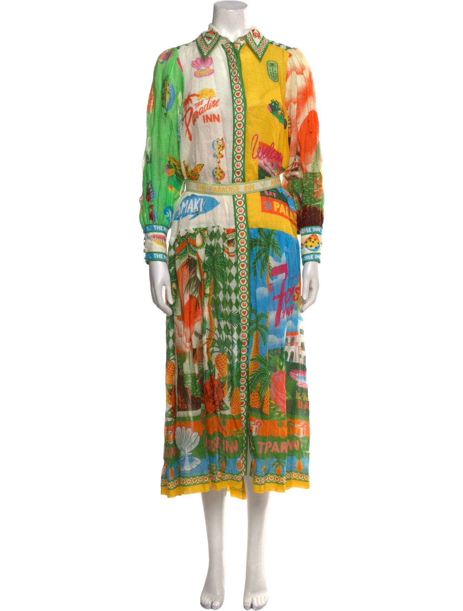 ALÉMAIS Printed Long Dress