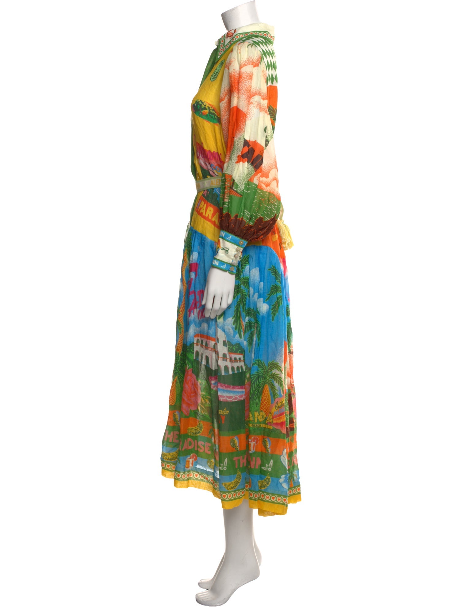 ALÉMAIS Printed Long Dress