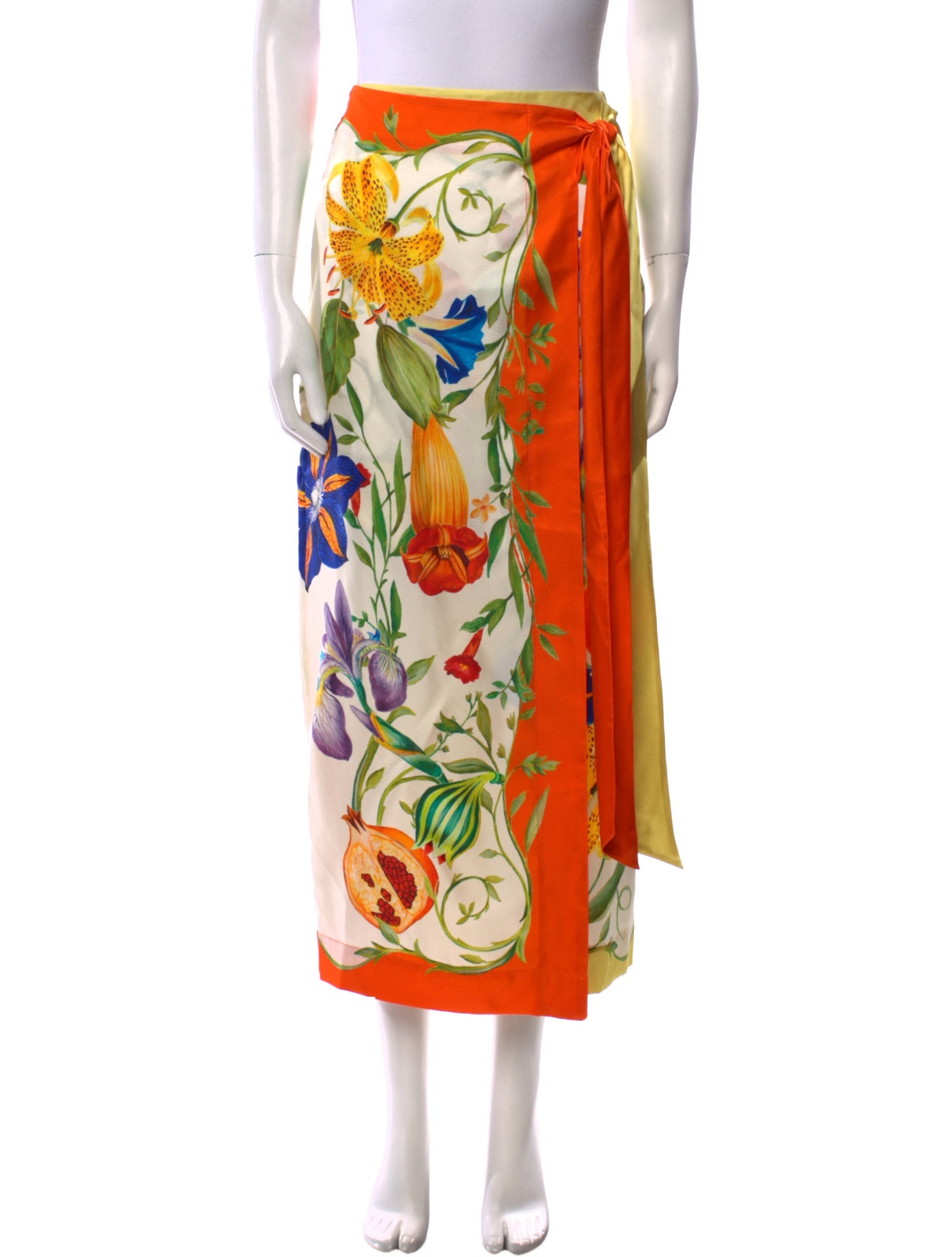 ALÉMAIS Silk Midi Length Skirt w/ Tags