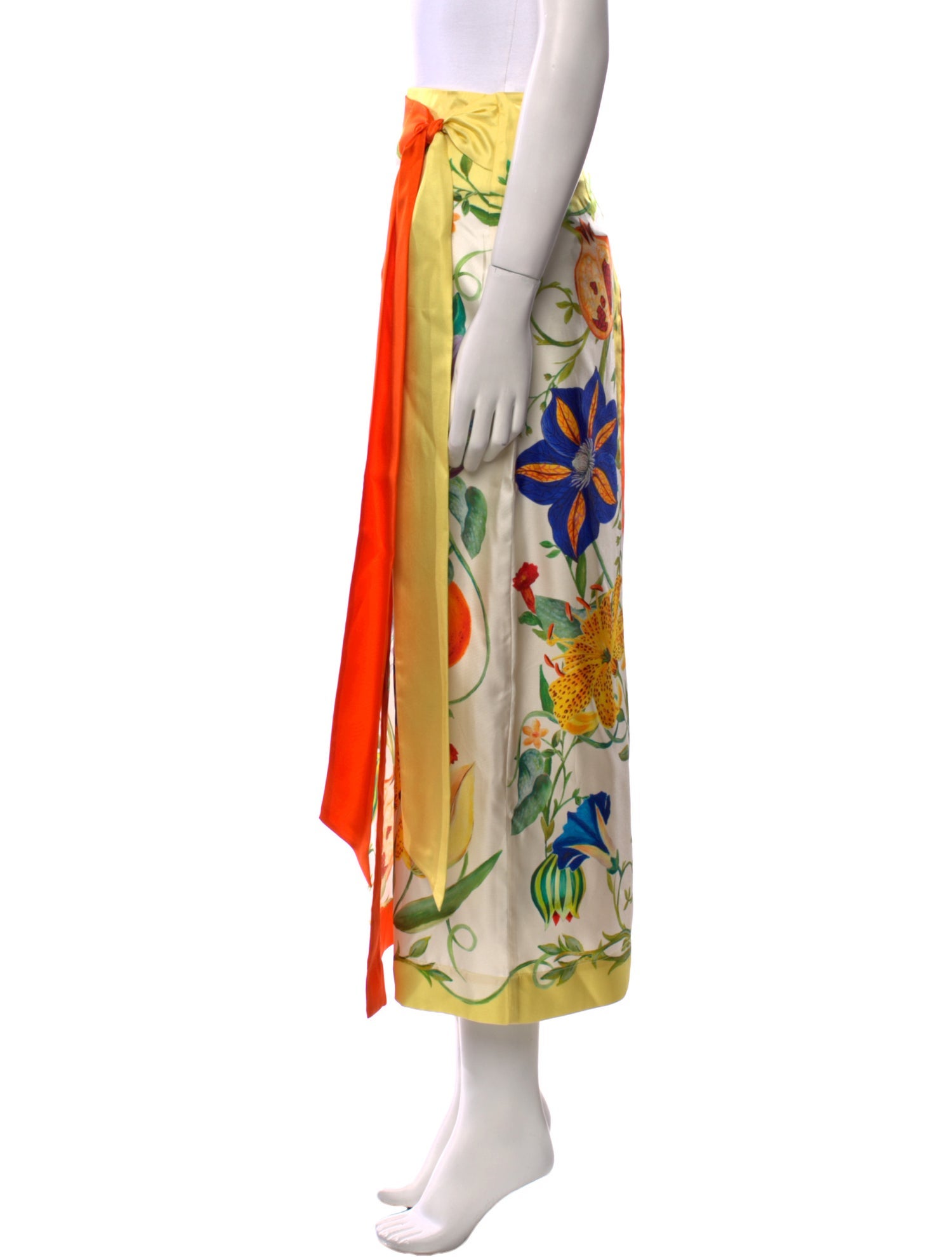 ALÉMAIS Silk Midi Length Skirt w/ Tags