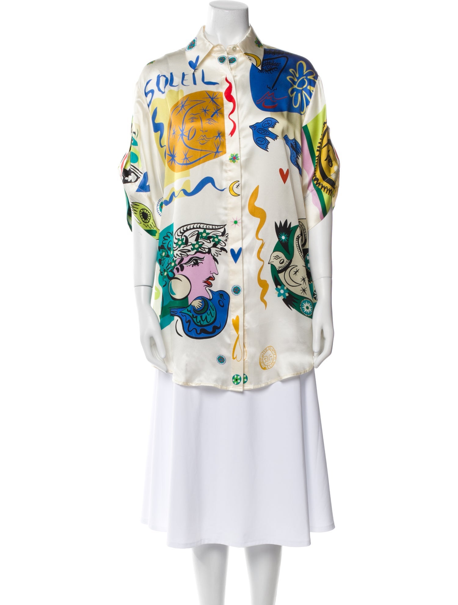 ALÉMAIS Silk Printed Tunic