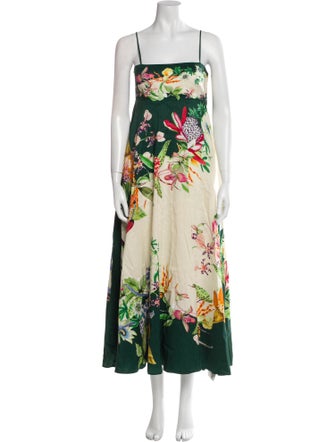 ALÉMAIS Floral Print Midi Length Dress