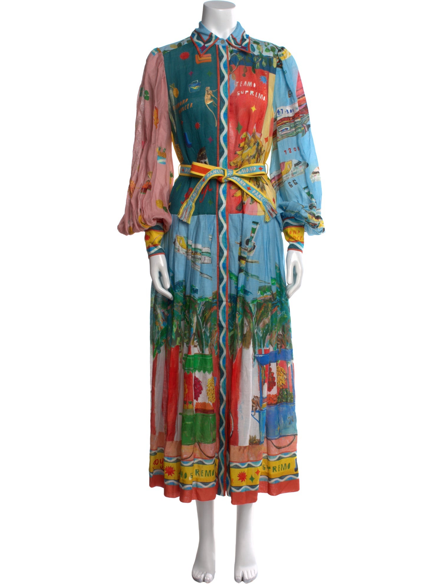 ALÉMAIS Printed Long Dress