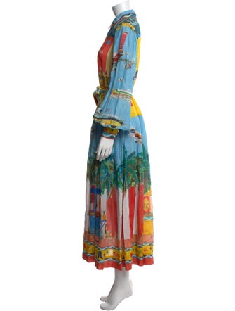 ALÉMAIS Printed Long Dress