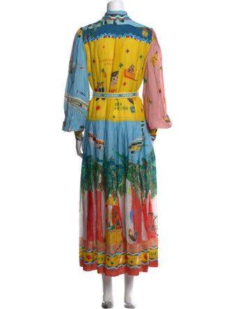 ALÉMAIS Printed Long Dress