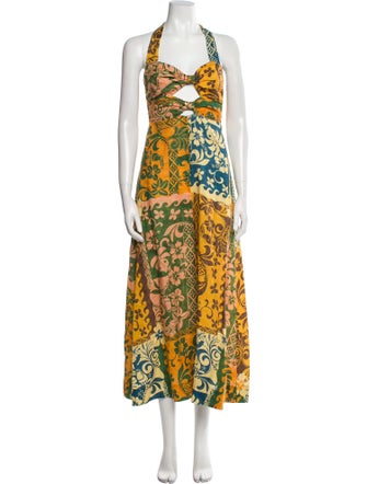 ALÉMAIS Linen Midi Length Dress