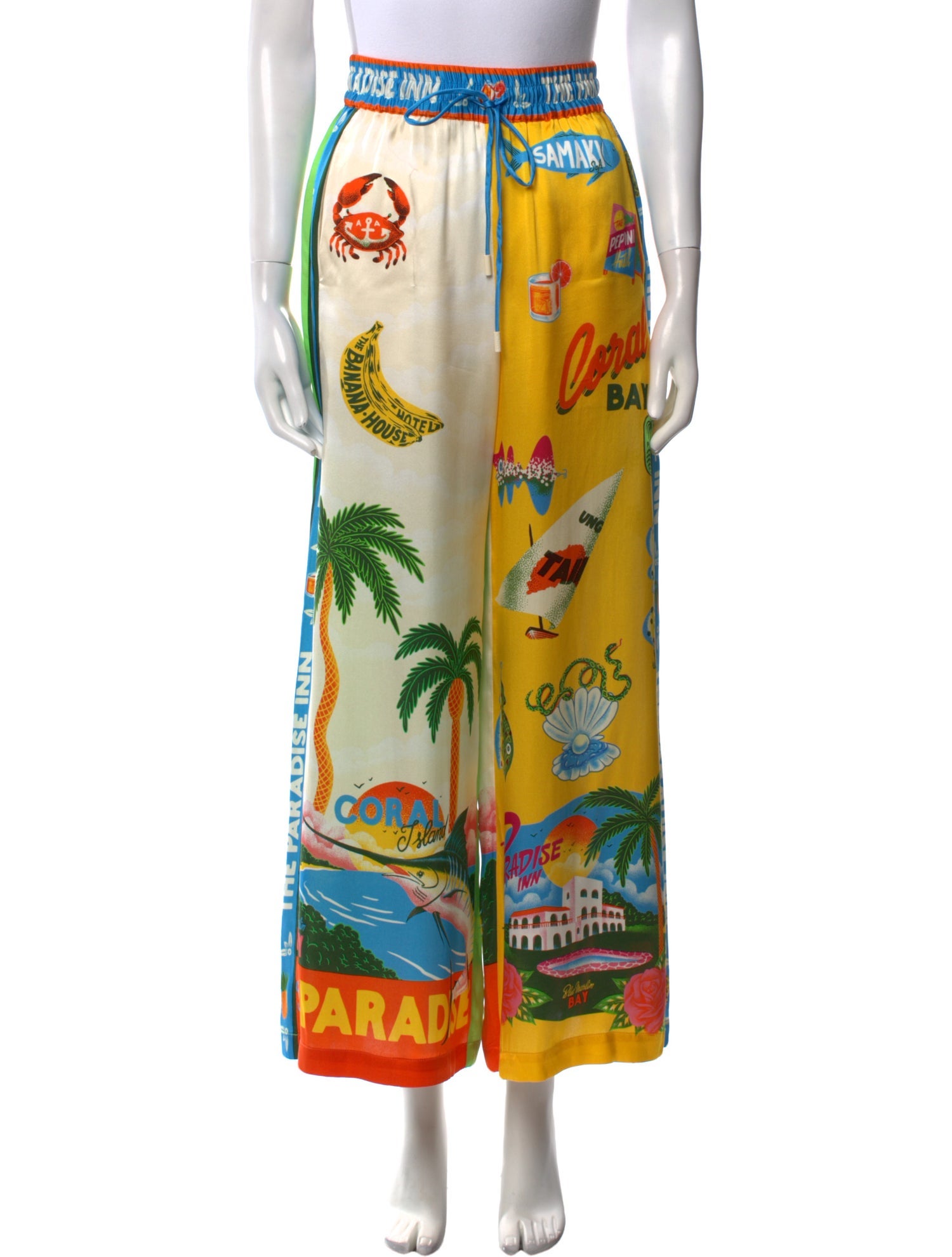 ALÉMAIS Silk Wide Leg Pants