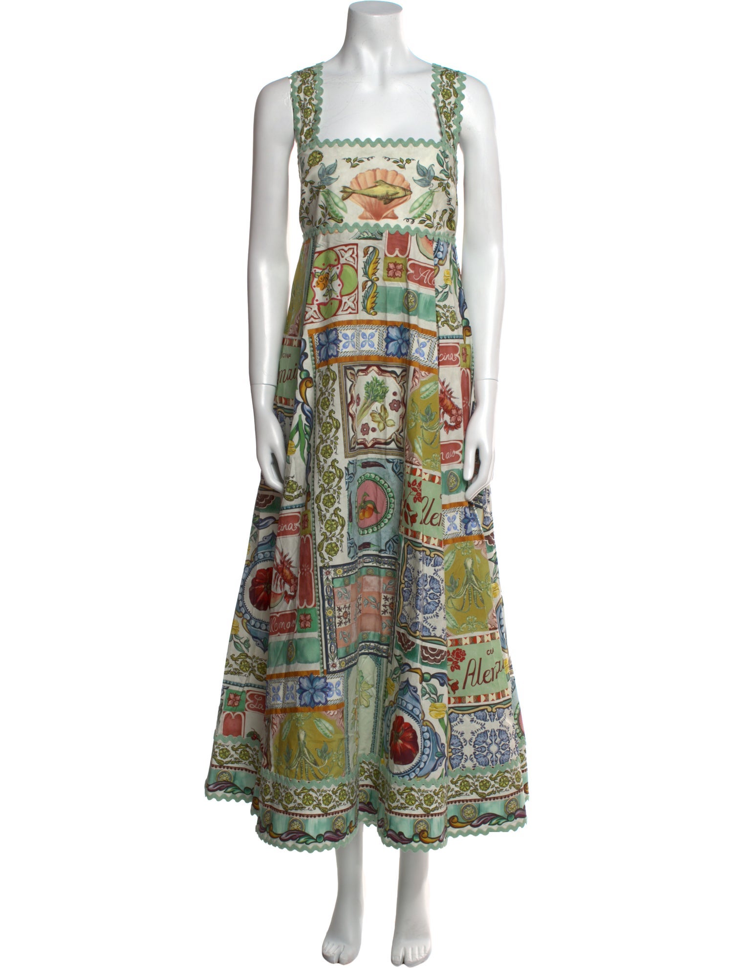 ALÉMAIS Printed Long Dress w/ Tags