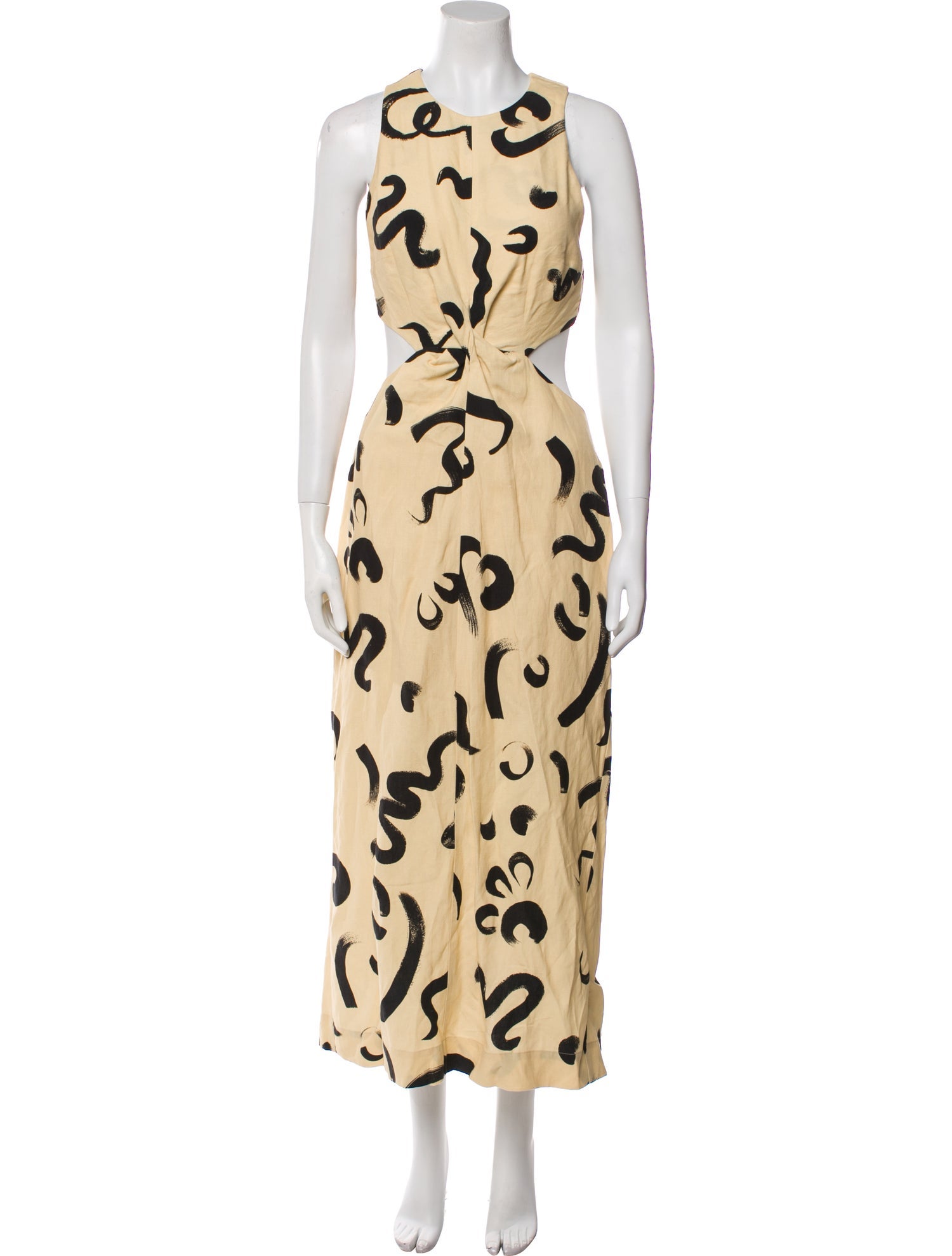 ALÉMAIS Silk Midi Length Dress