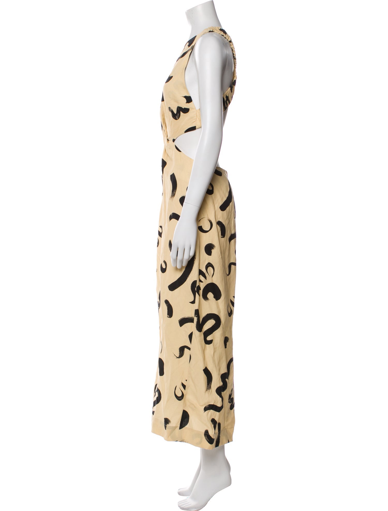 ALÉMAIS Silk Midi Length Dress