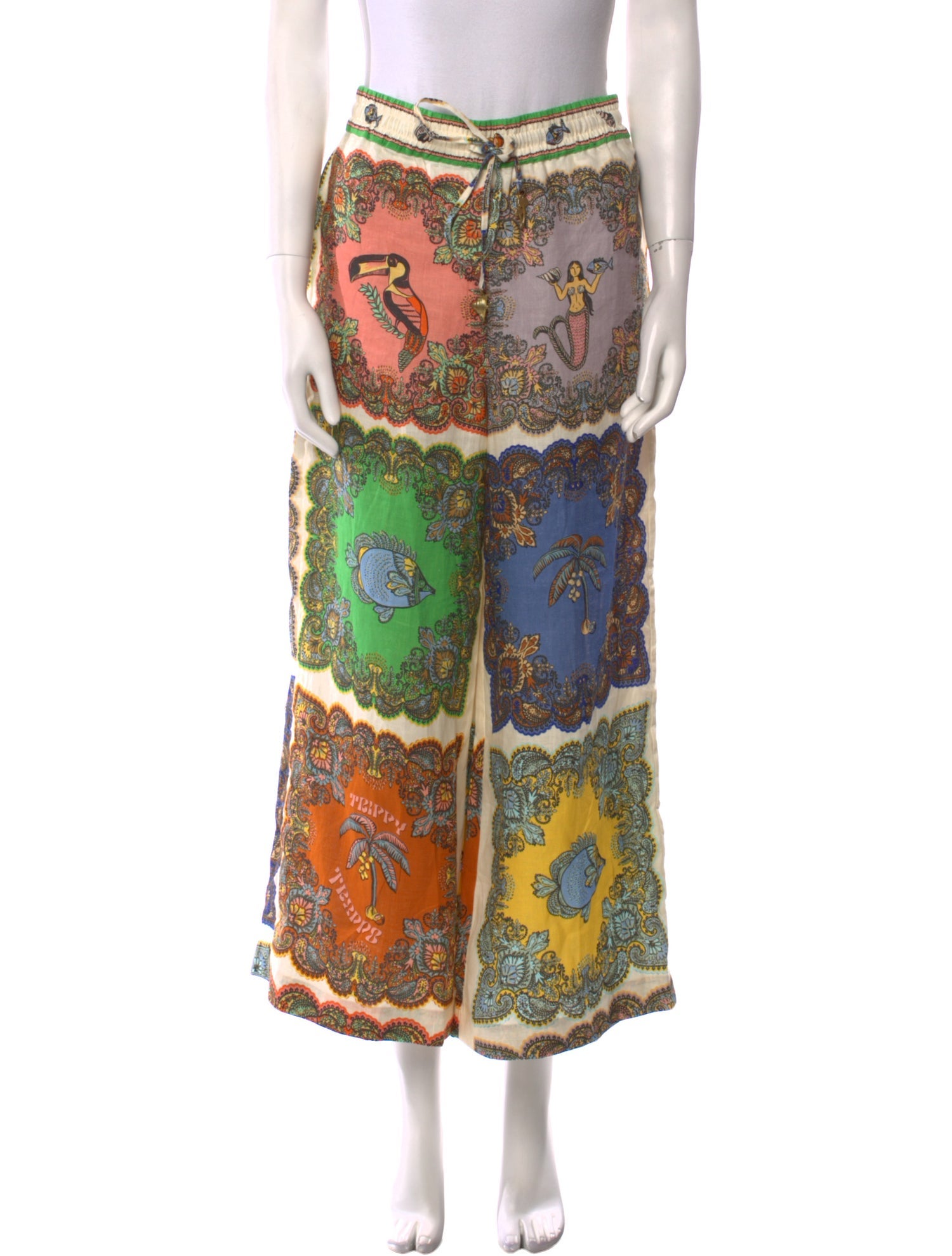 ALÉMAIS Printed Wide Leg Pants