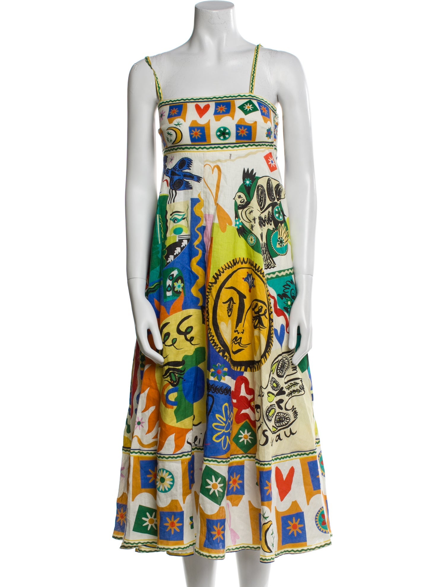 ALÉMAIS Linen Midi Length Dress