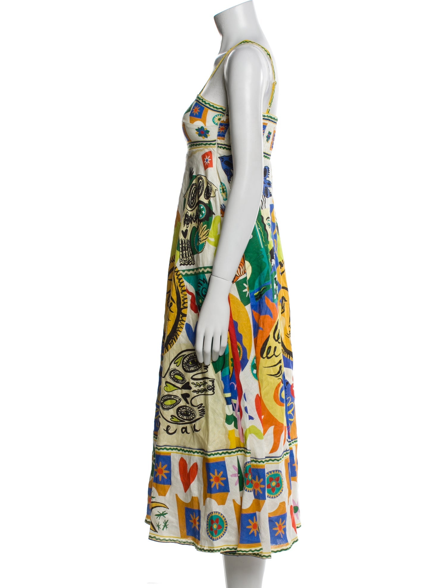 ALÉMAIS Linen Midi Length Dress