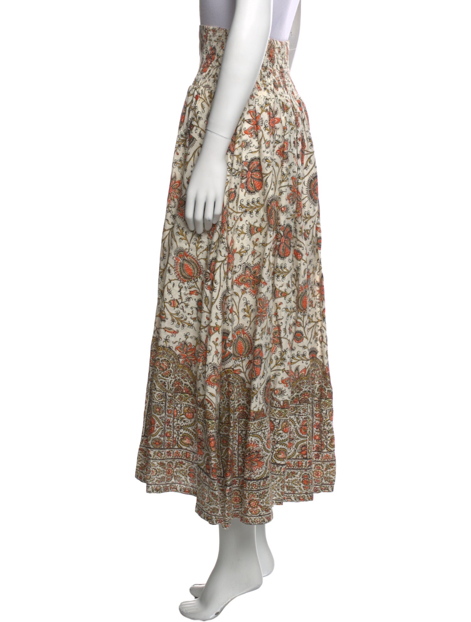 ALÉMAIS Linen Midi Length Skirt