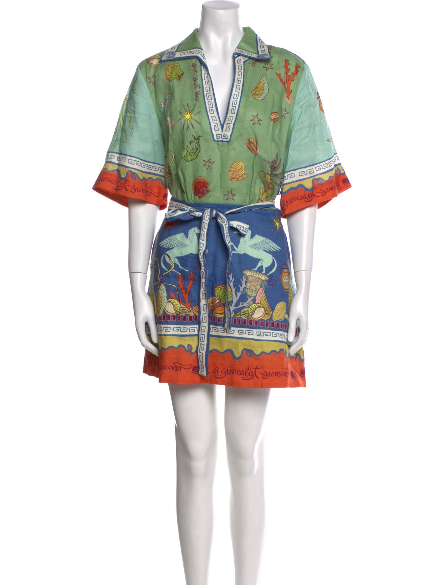 ALÉMAIS Printed Mini Dress