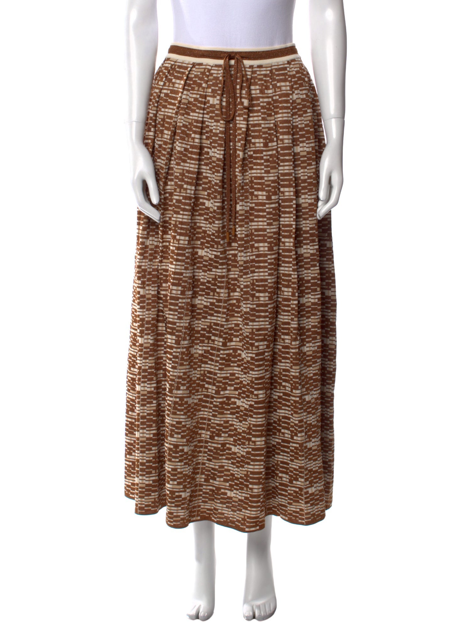 ALÉMAIS Printed Midi Length Skirt