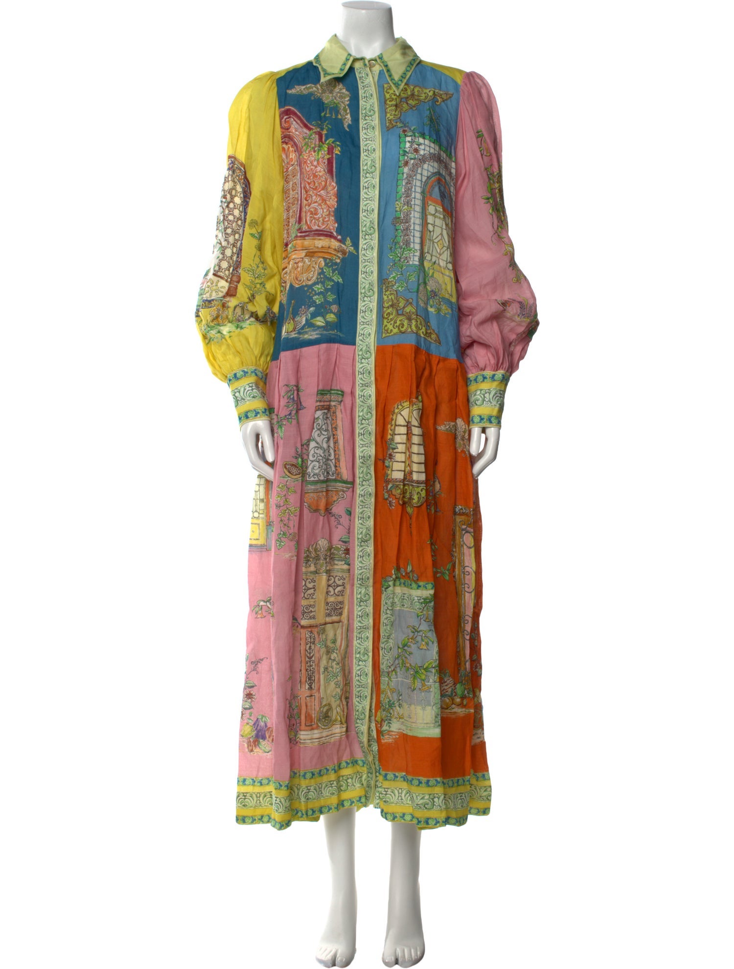 ALÉMAIS Printed Long Dress w/ Tags