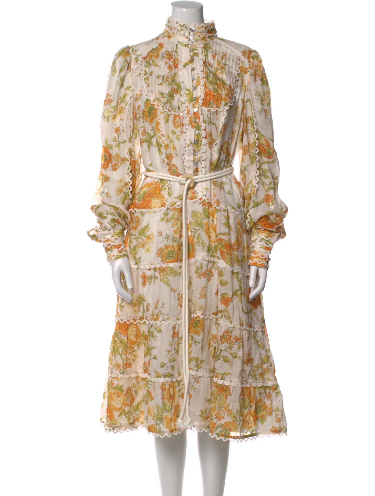 ALÉMAIS Floral Print Midi Length Dress