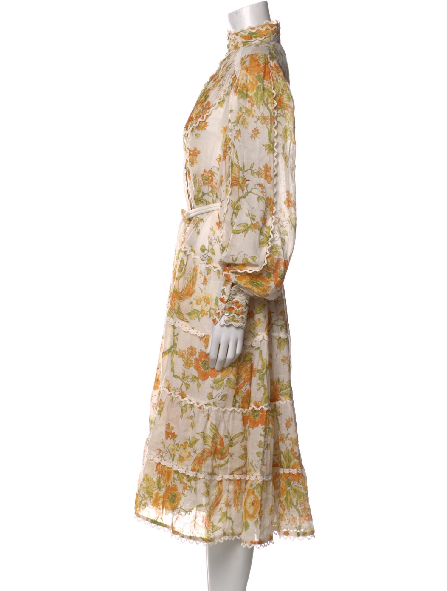 ALÉMAIS Floral Print Midi Length Dress