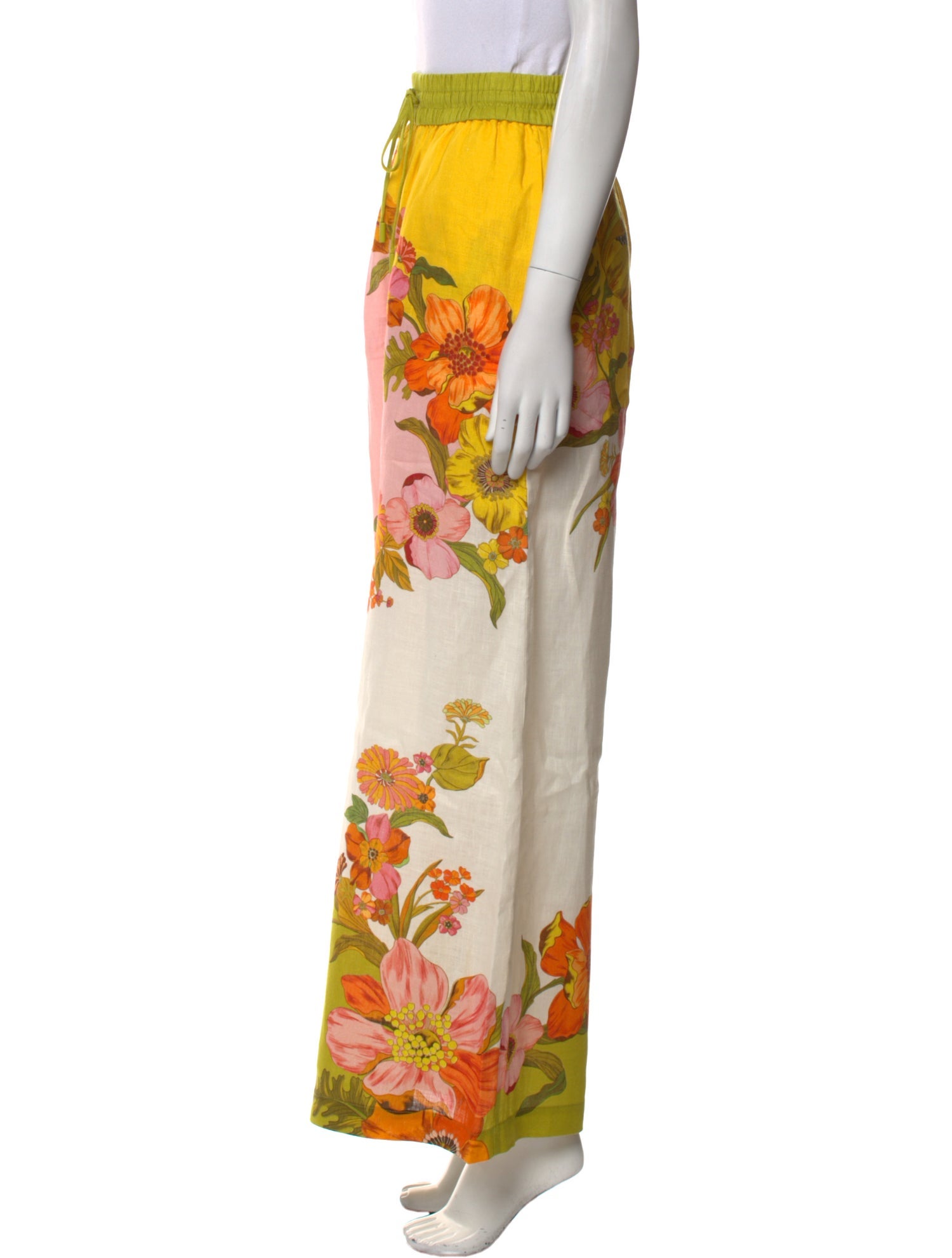 ALÉMAIS Floral Print Wide Leg Pants