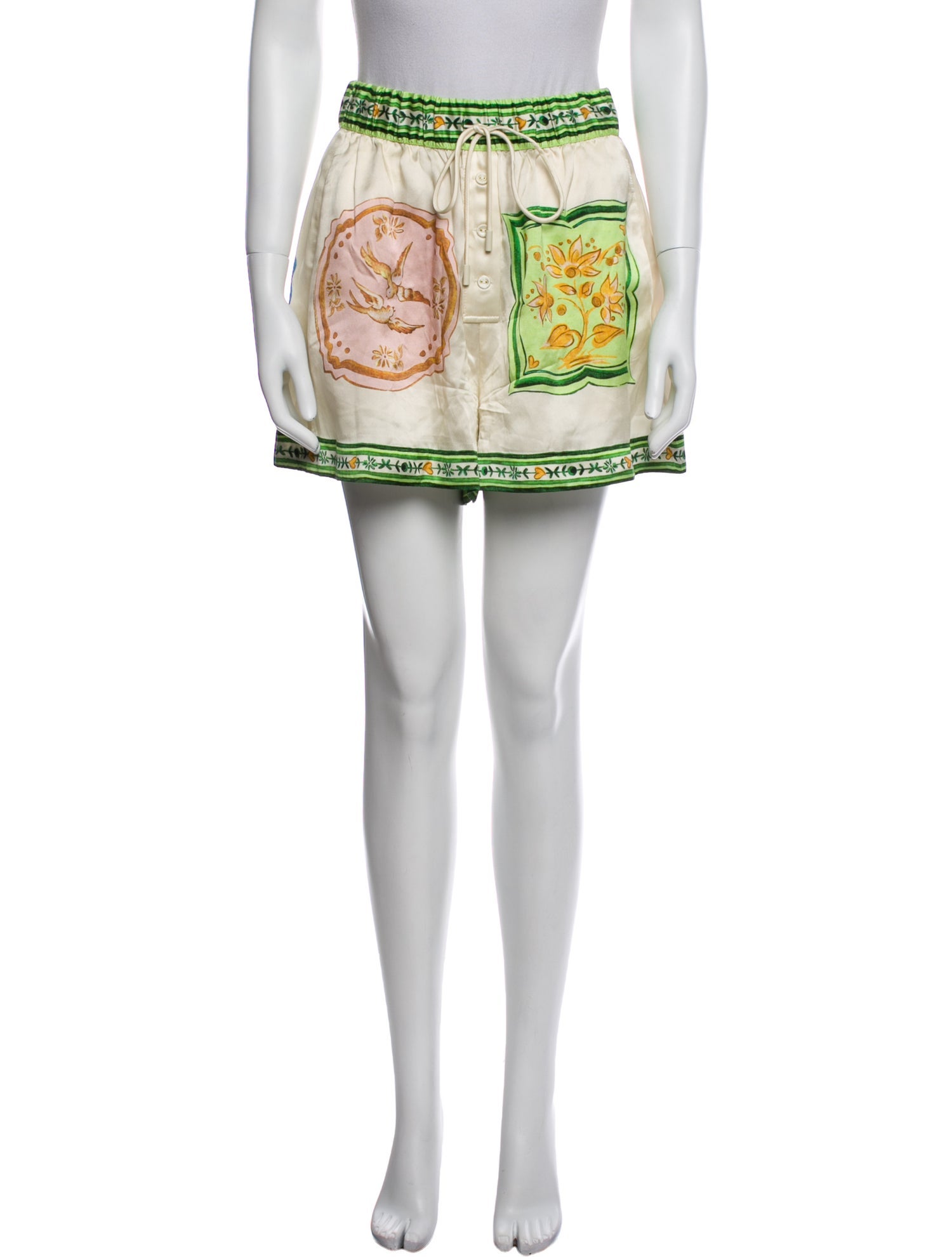 ALÉMAIS Silk Mini Shorts