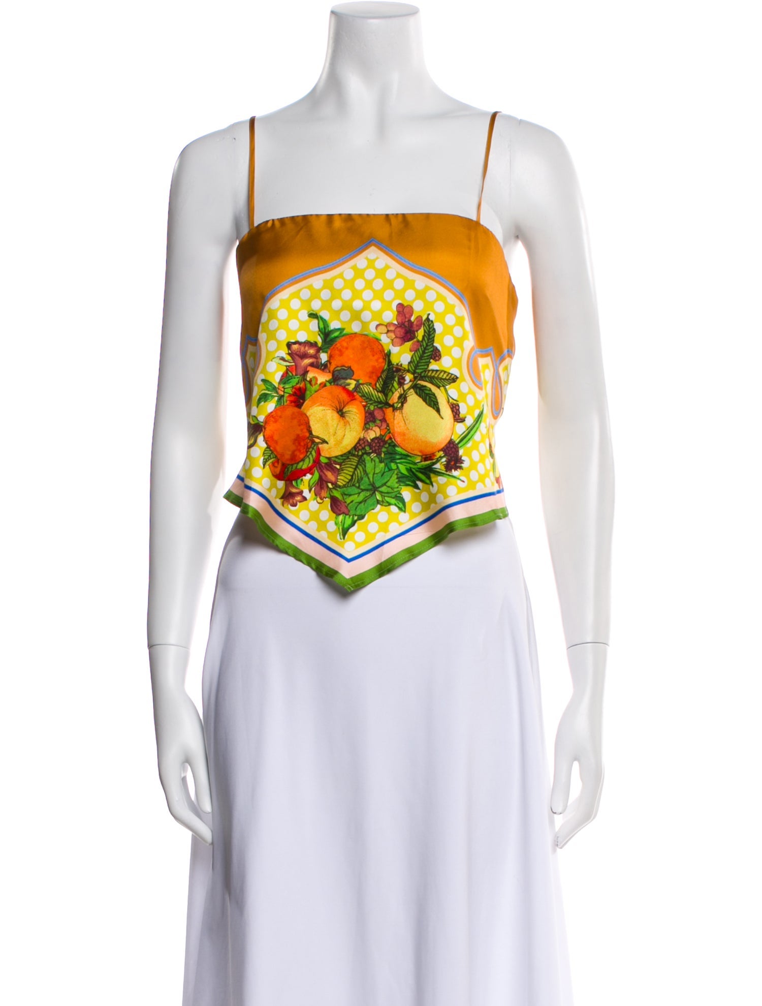 ALÉMAIS Silk Printed Crop Top