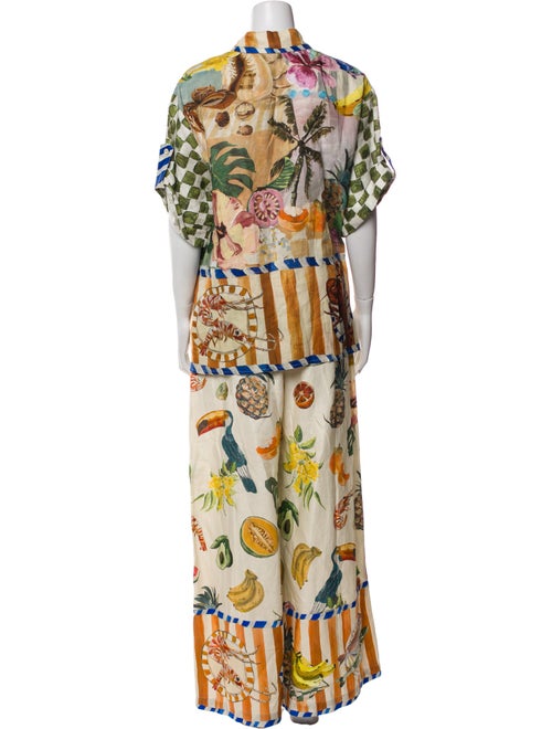 ALÉMAIS Linen Printed Pant Set