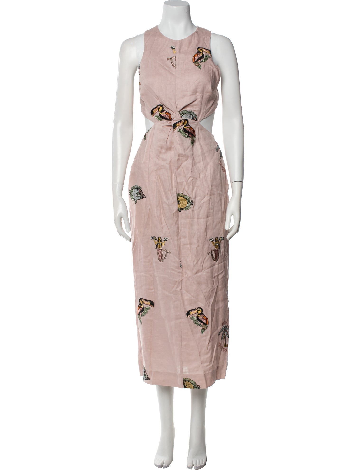 ALÉMAIS Linen Midi Length Dress