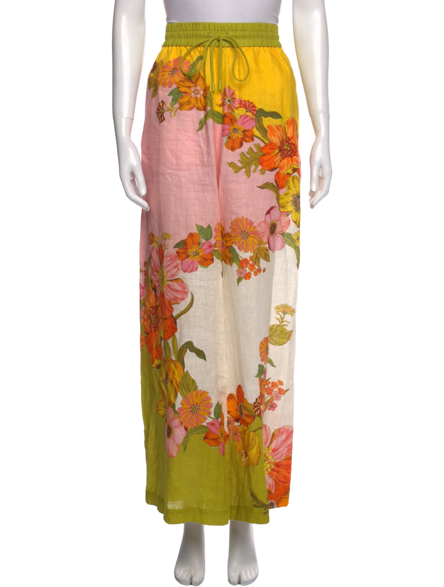 ALÉMAIS Floral Print Wide Leg Pants