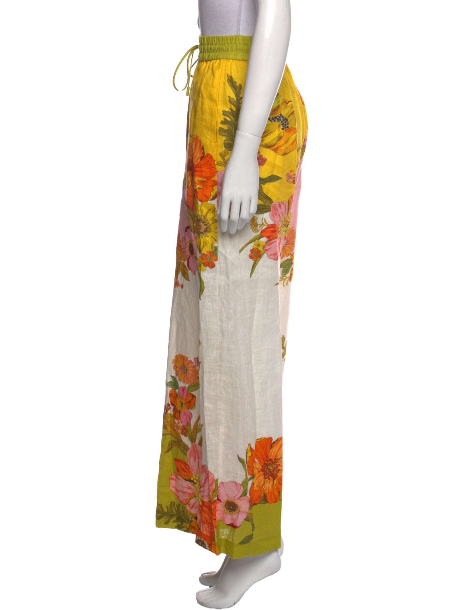 ALÉMAIS Floral Print Wide Leg Pants