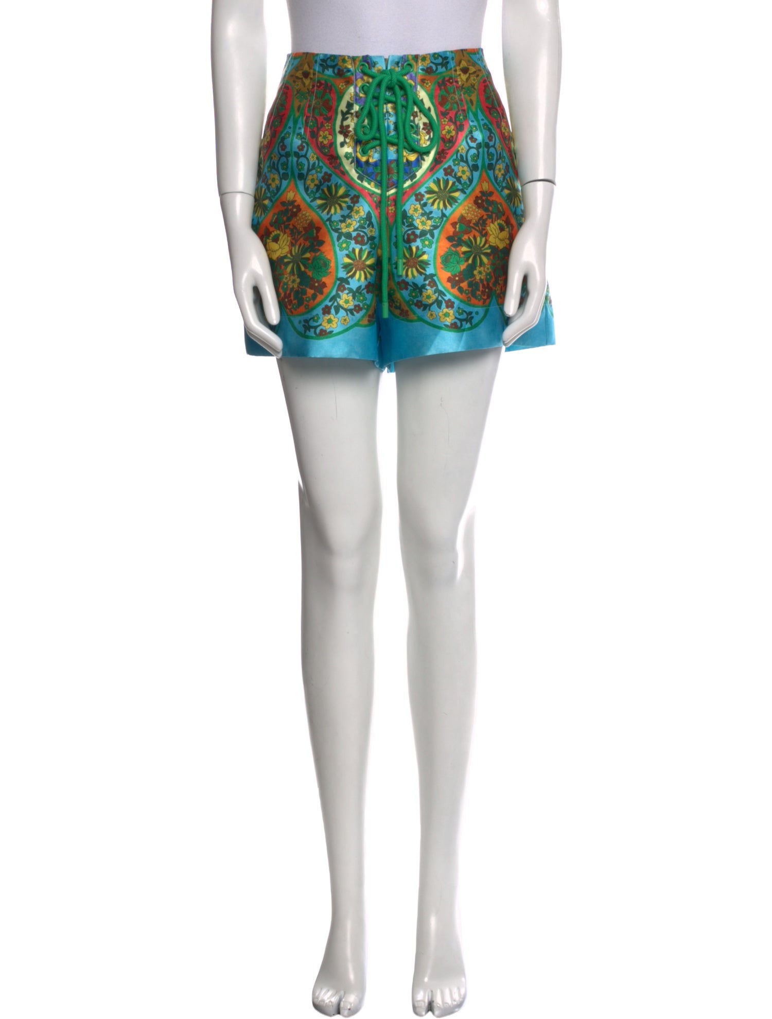 ALÉMAIS Floral Print Mini Shorts