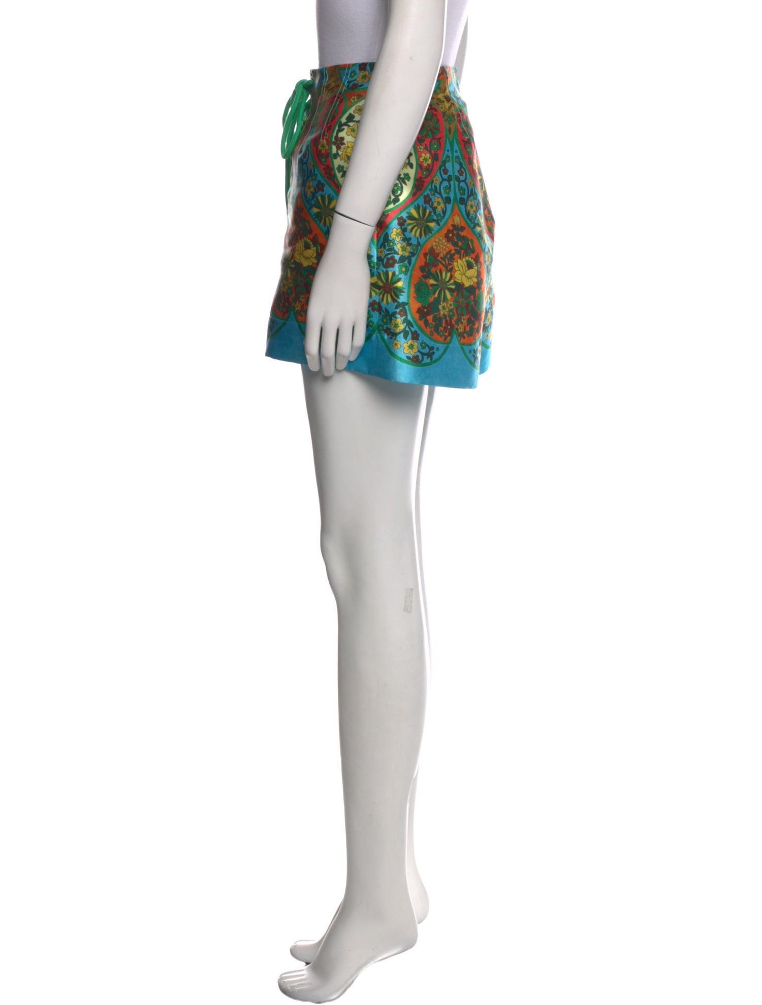 ALÉMAIS Floral Print Mini Shorts