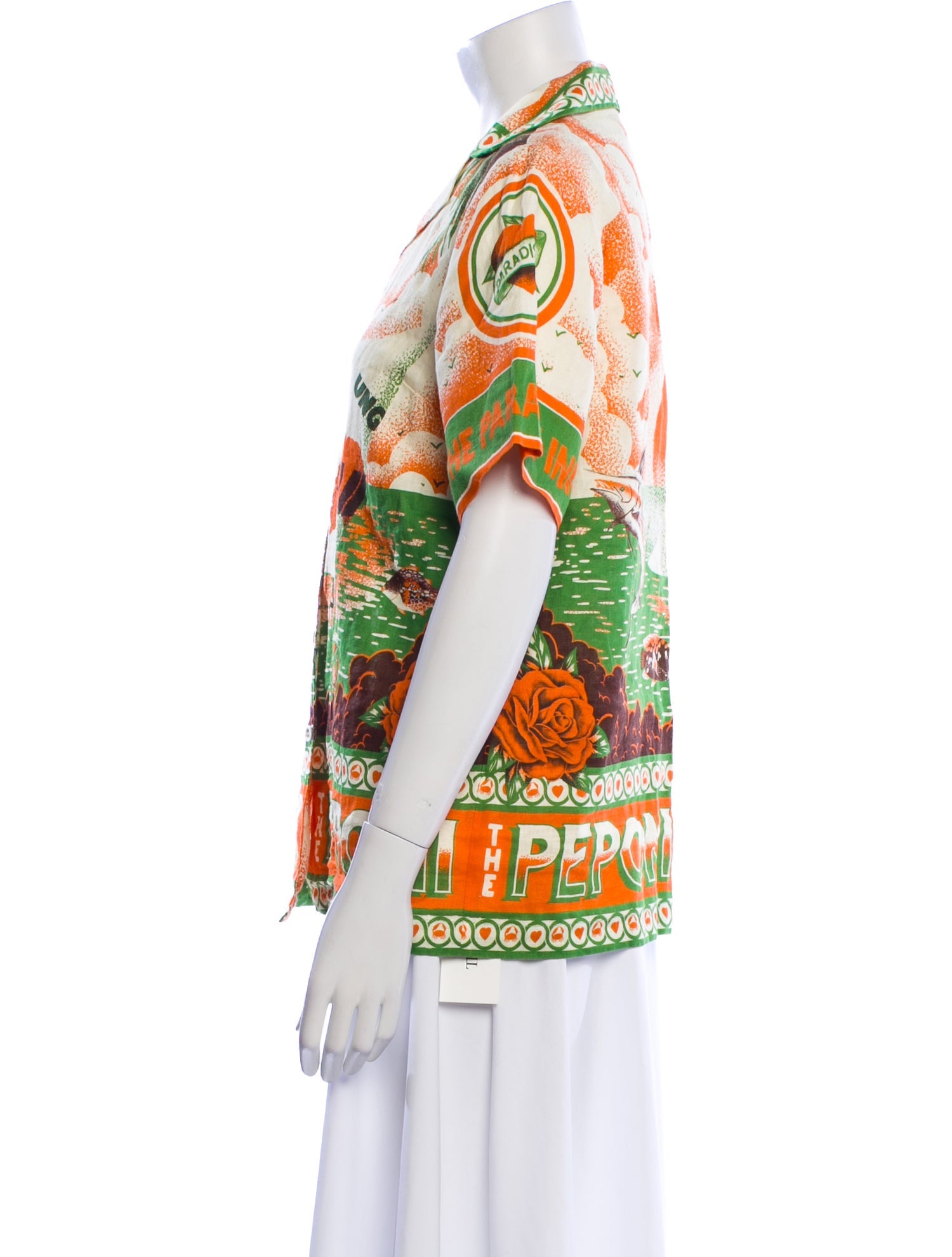 ALÉMAIS Printed V-Neck Polo