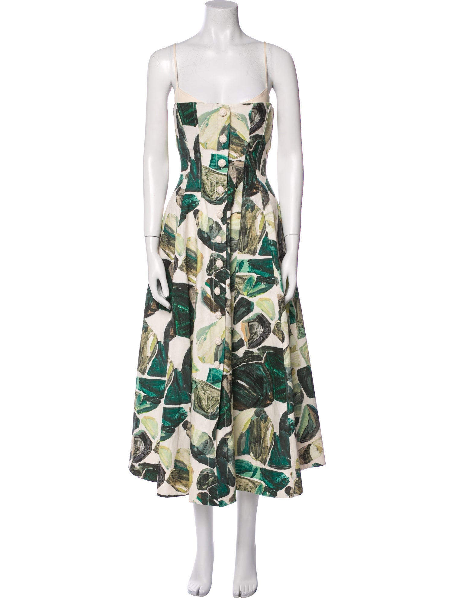 ALÉMAIS Floral Print Midi Length Dress w/ Tags