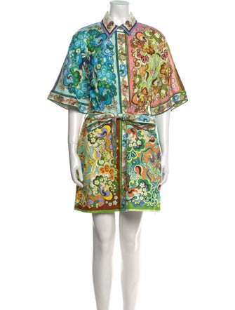 ALÉMAIS Printed Mini Dress