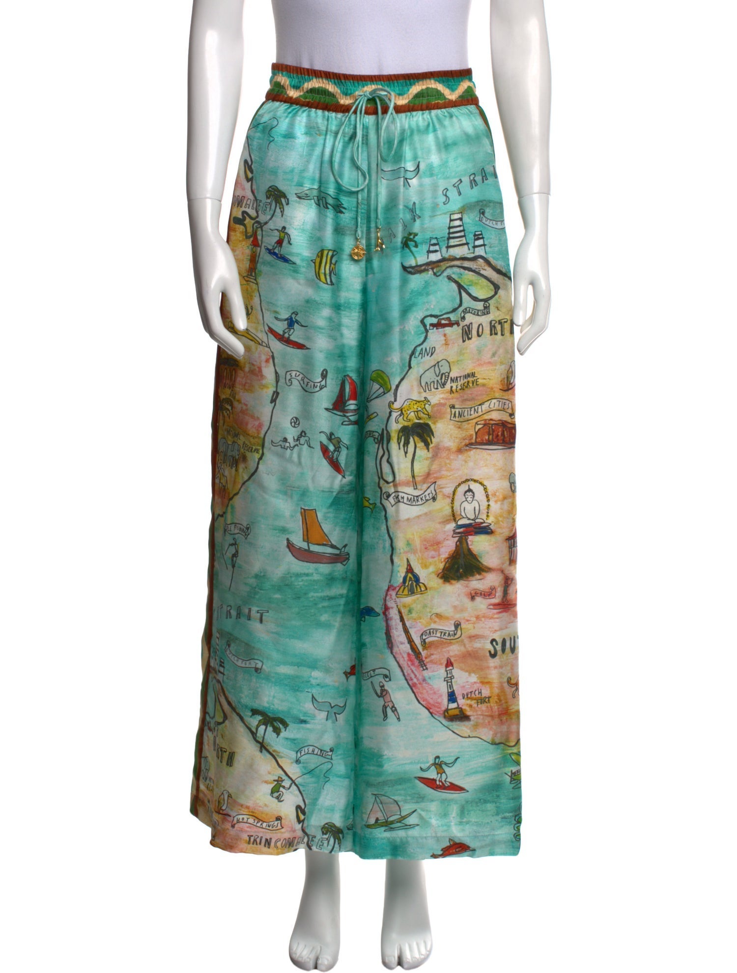 ALÉMAIS Silk Wide Leg Pants