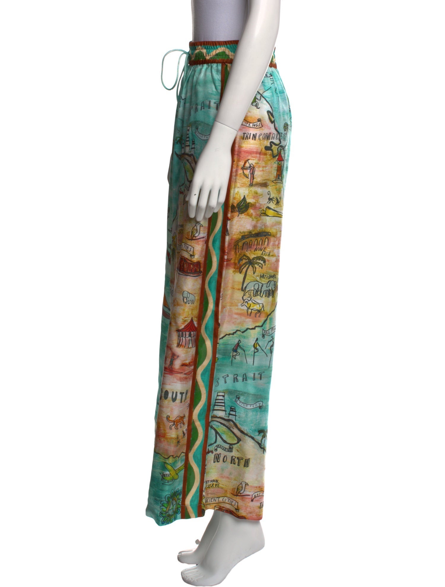 ALÉMAIS Silk Wide Leg Pants