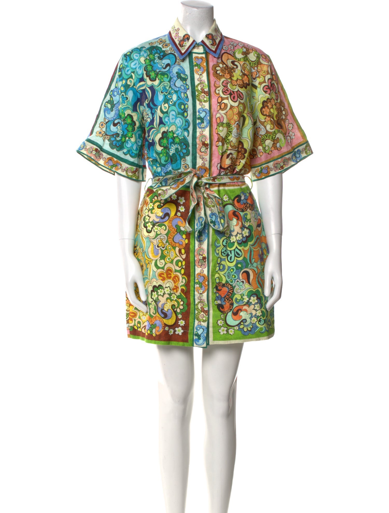 ALÉMAIS Printed Mini Dress