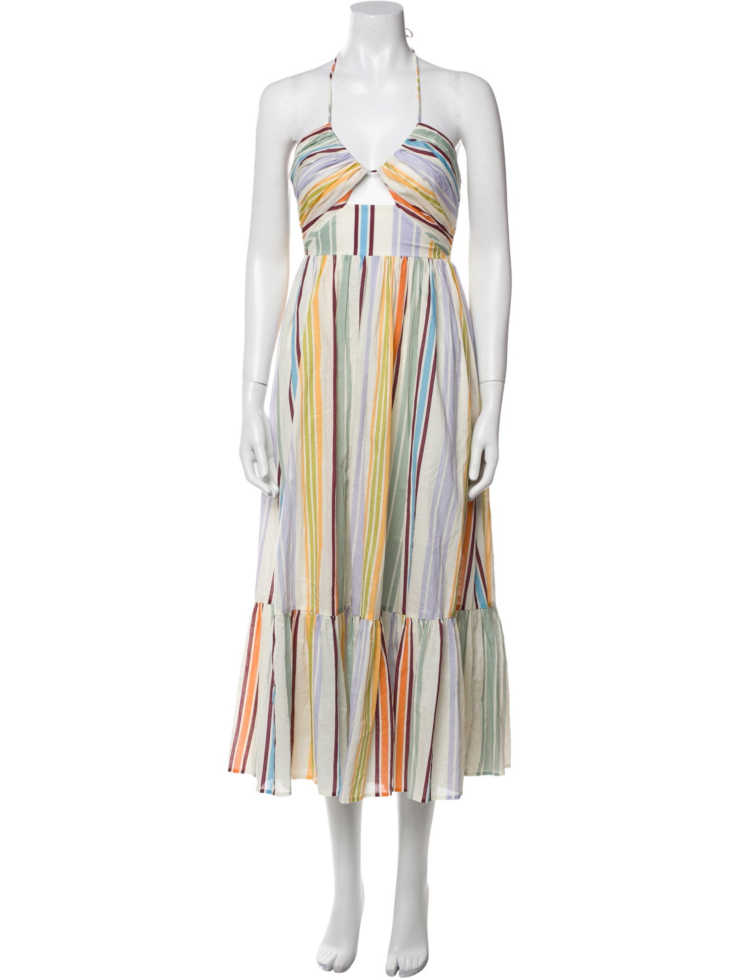 ALÉMAIS Striped Long Dress